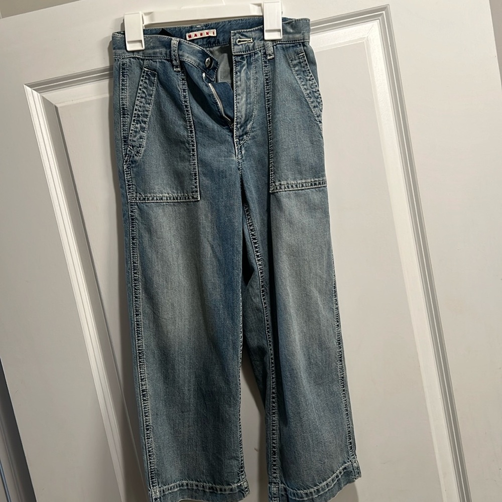Marni kids wide leg jeans